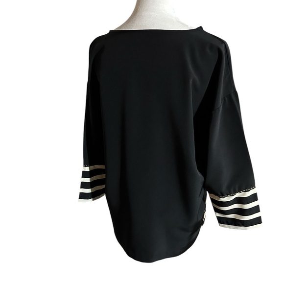 Amy Jess Black Nautical Anchor Top with some gold trim - Picture 2 of 11